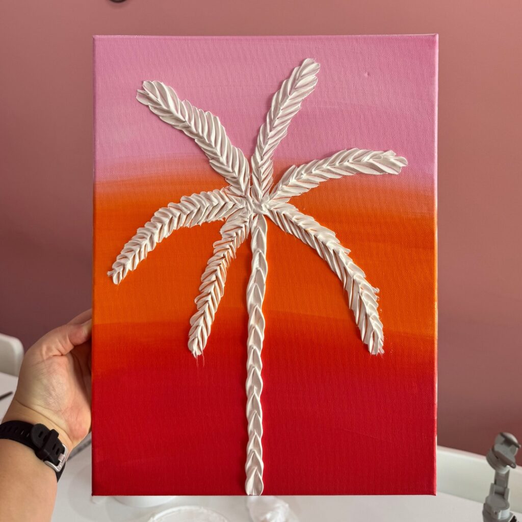 Textured Palm Tree Paint & Sip